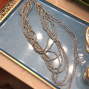 Ralph Lauren Silver Tapered strand necklace